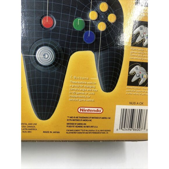 Nintendo 64 Original Black Controller BOX ONLY N64. NO CONTROLLER. - Picture 10 of 16